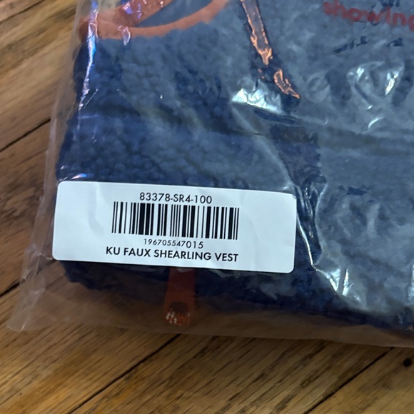 Hanna Andersson* Kids Blue and Brown Faux Shearling Vest - Picture 4 of 5